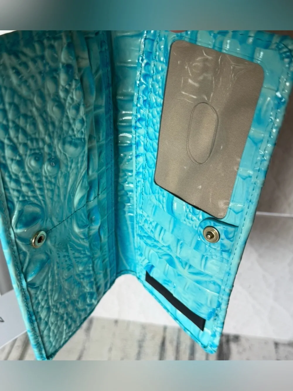 Brahmin Ady Wallet Tropic Blue HTF NWT GORGEOUS COLOR FIRM $